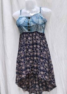 10210. Cute Denim Top Dress