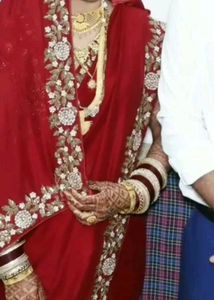 Maroon Saree With Blouse (2 Items)