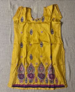 Embroidered Yellow Salwaar Suit Set
