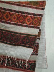 Ethnic Striped Wool Scarf