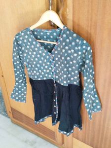 Pure Cotton Peplum Top