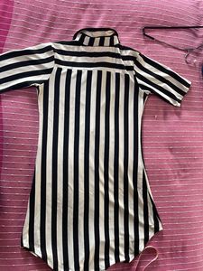 Black And Wite Stripe Dress
