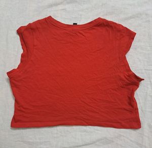 H&amp;M Red Crop Top