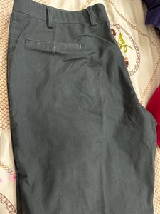 Dark Grey Striped Formal Pant