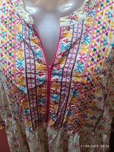 Max Full Flared Embroidered Kurta