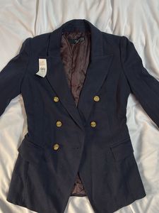 Korean Style Navy Blue Peacoat