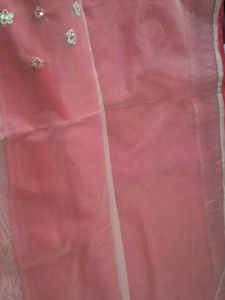 net and half georgette  work  sare