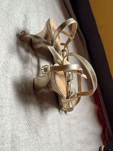 Gold Strappy Heels