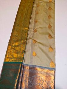 Banarasi Light Grey Colour Saree