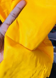 Embroidered Yellow Cotton Fabric Suit With Duppata
