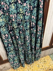 Green Floral Print Dress