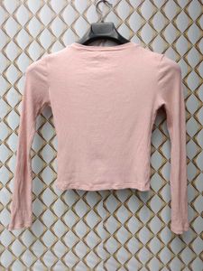New With Tag Korean Ribbed H&amp;M Peach Top