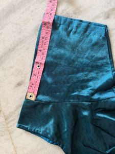 Teal Satin Blouse