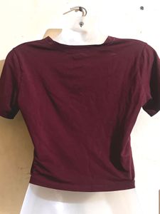 Maroon Cropped T-Shirt