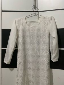 White Patterned Dress