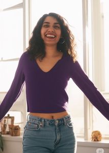 Branded Purple Long Sleeve Top