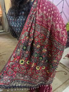 Pure Banarsi Heavy Handwork Saree &amp;padded Blouse