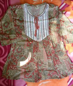 Boho Embroidered Tunic Top