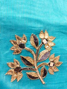 Supernet Blue Saree