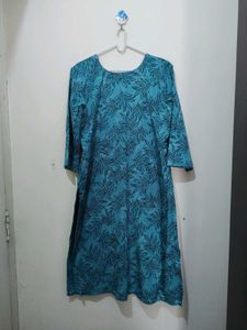 Aquamarine Sea Green Fern Pri Kurta Pajama Dupatta