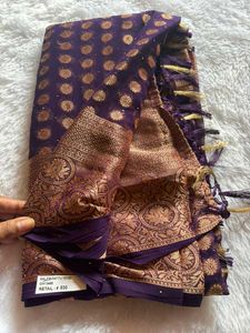 Elegant Purple Banarasi Saree
