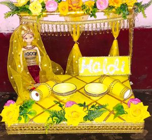 Haldi Ceremony Decoration Tray