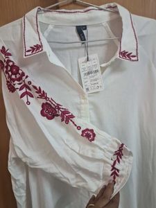 Embroidered White Shirt