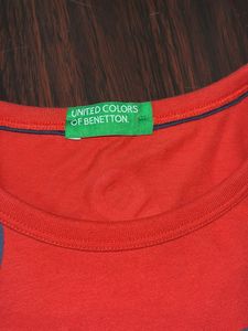 Benetton original Red Anchor Graphic T-Shirt