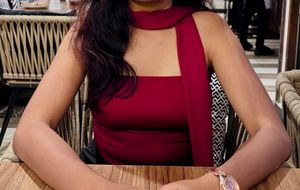 Red Bandeau Top with Scarf