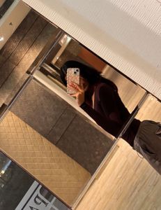 Soft Curve Neck Long Sleeve Top - Brown