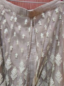 Embroidery Designed onion colour lehenga