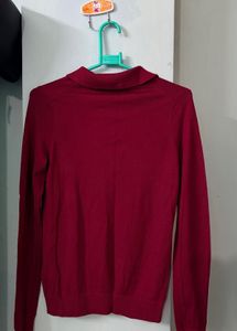 Lacoste Red Long Sleeve Top