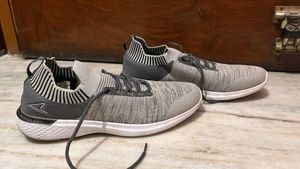 Grey Knit Sneakers For Men