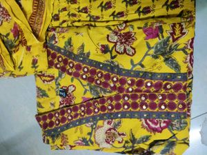 Floral Print Anarkali Suit Set