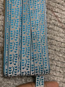 Sale Thin Lace Border Blue And Silver