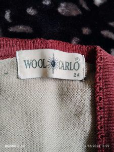 Sweater Cream/ Maroon