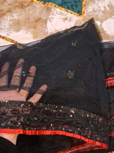Elegant Black Net Saree (katrina inspired)