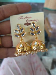 Fashion Leaf Jhumka Earrings