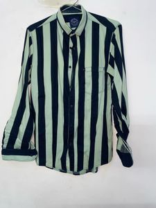 Green And Black Stripe Shirt