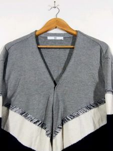 Korean Style Loose Multicolour V-neck Sweaters