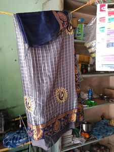 New Grey Colour Sari