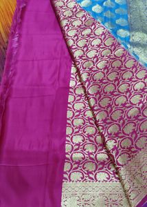 Elegant Pink Banarasi Saree