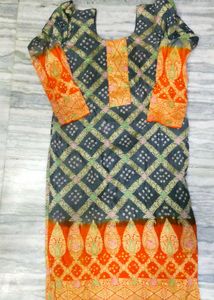 Combo Of Pretty Satin Cotton Kurta And Palazzo