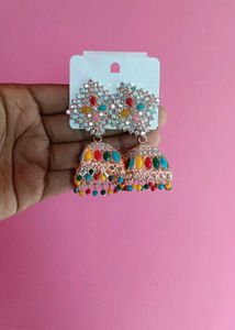 Colorful Jhumka Earrings
