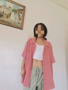 Dusty Pink Oversized Shirt