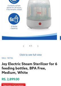 52) Electric Steam Sterilizer-6 Bottle Capacit