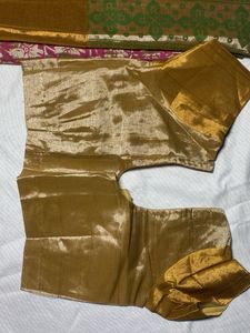 Saree And Stitched Blouse