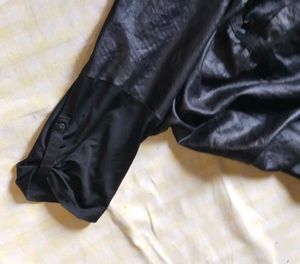 Vintage Black Button-Down Shirt