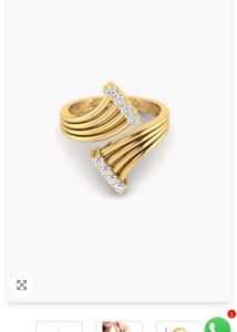 925 Designer Silver Selvar at a gold-toned ring