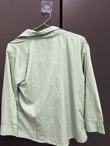 Green Button-Up Top